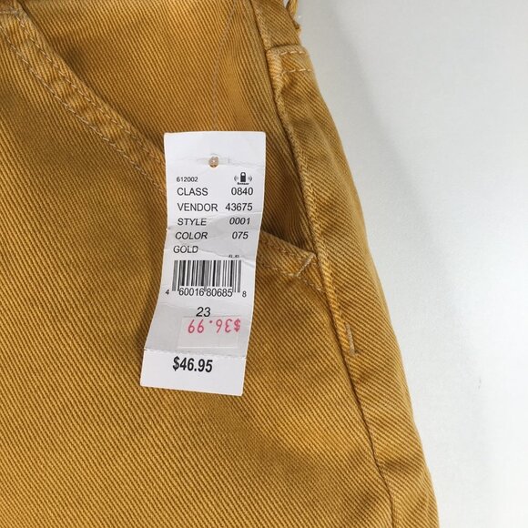 Pacsun Gold Denim Skirt Raw Hem Size 23 - Picture 4 of 7